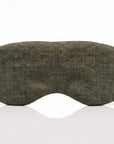 Linen & Wisewool™ sleep mask in Moss Green, front view