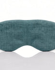 Linen & Wisewool™ sleep mask in Teal Dream, front view