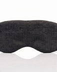 Linen & Wisewool™ sleep mask in Black Shadow, front view
