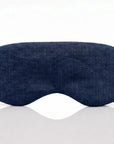  Linen & Wisewool™ sleep mask in Midnight Blue, front view